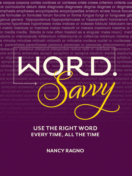 Title details for Word Savvy by Nancy Ragno - Available